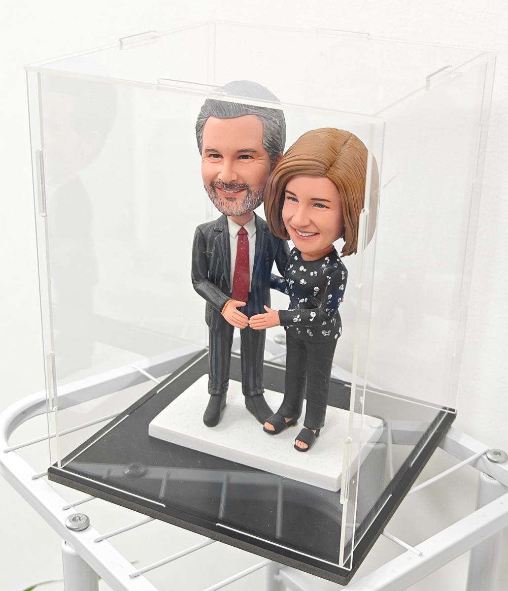 Clear Acrylic Display Box for obbleheads (DIY Assemble)