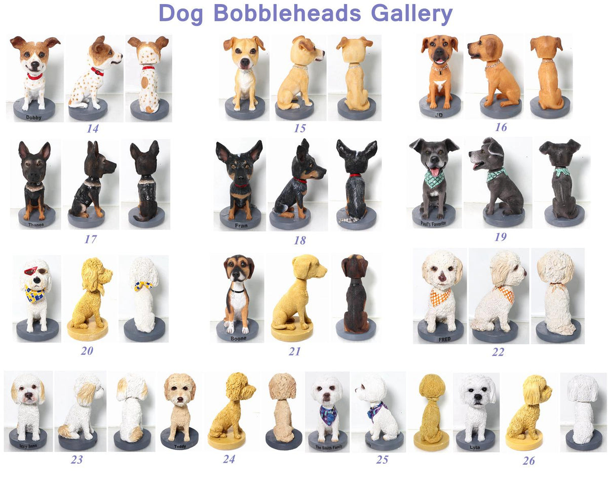 Custom Pet Bobblehead, dashboard nodding dog, Handmade Dog/Cat Figurine, pet memorial Keepsake