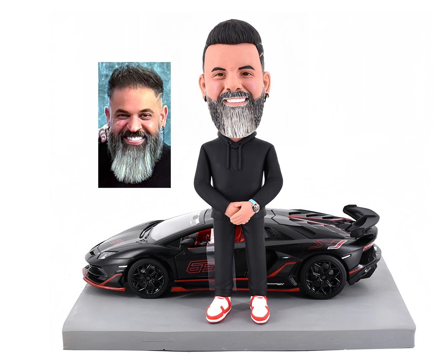 Custom Bobblehead with dream car, Personalized figurine Gift, retirement gift for boss, birthday present for him/her