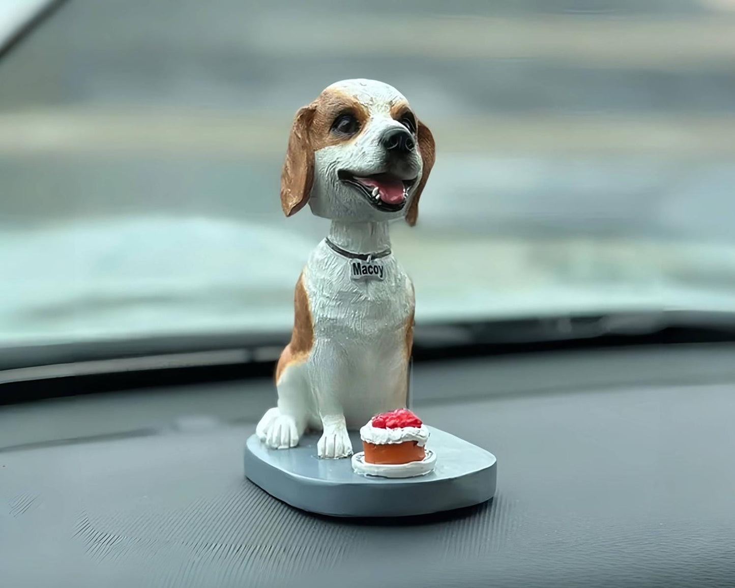 Dashboard nodding dog, Custom bobblehead dog, custom dog cake toppers, gift for pet loss, gift for pet owner