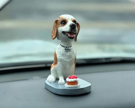 Dashboard nodding dog, Custom bobblehead dog, custom dog cake toppers, gift for pet loss, gift for pet owner