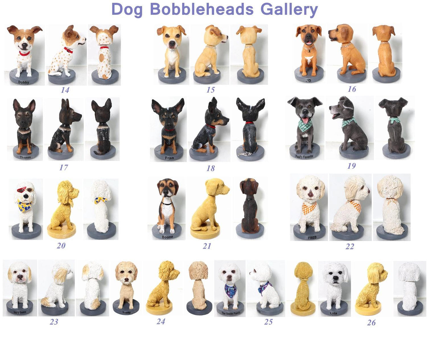 Custom nodding dog, handamade dog bobblehead, Dashboard nodding dog, Perfect Gift for Dog Owners, Birthday or Pet Loss