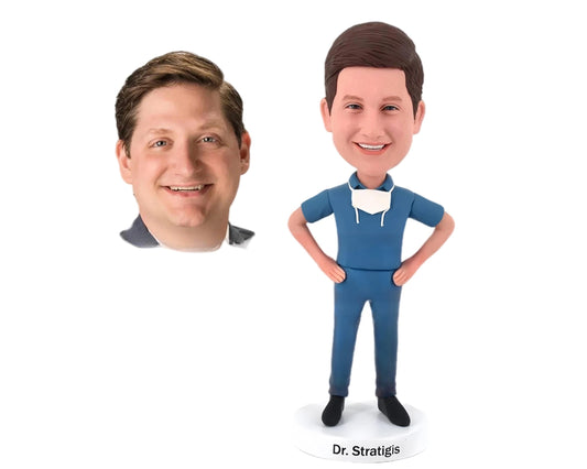 Custom Doctor Bobblehead, Personalized Medical Graduation Gift