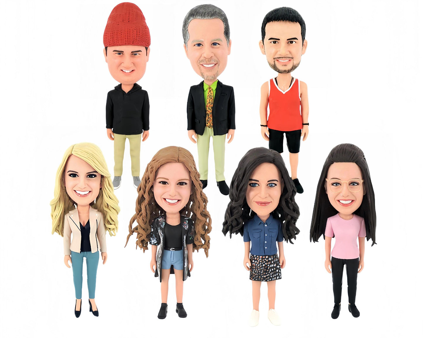 Custom office Bobbleheads, Personalized Team Gifts, company party gift with logos on