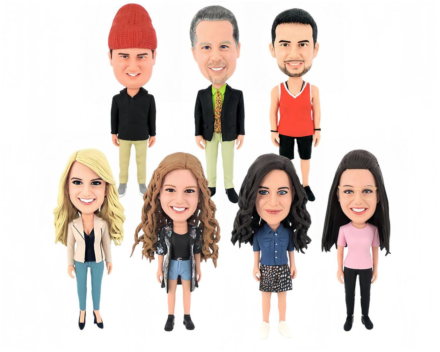 Custom Bobbleheads company outfits for team :, Personalized Office Gifts