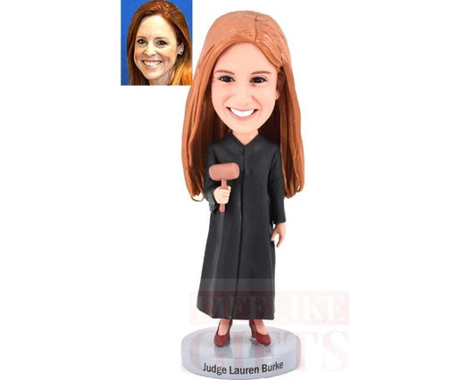 Custom bobblehead for female judges, Personalized Judge Bobbleheads, Custom Bobbleheads Judge for male/female, Birthday gifts for her