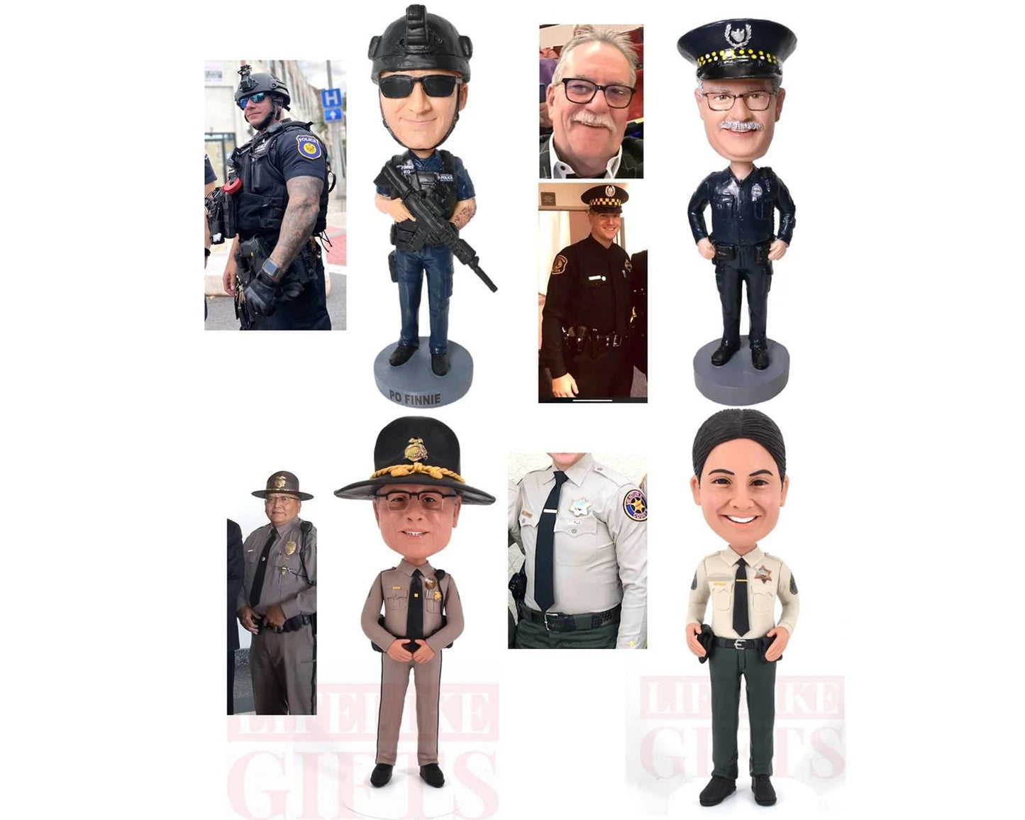 Custom Bobblehead from picture: Unique Retirement Gift, police graduatin, promotion gift for officer, birthday gift for sherrif