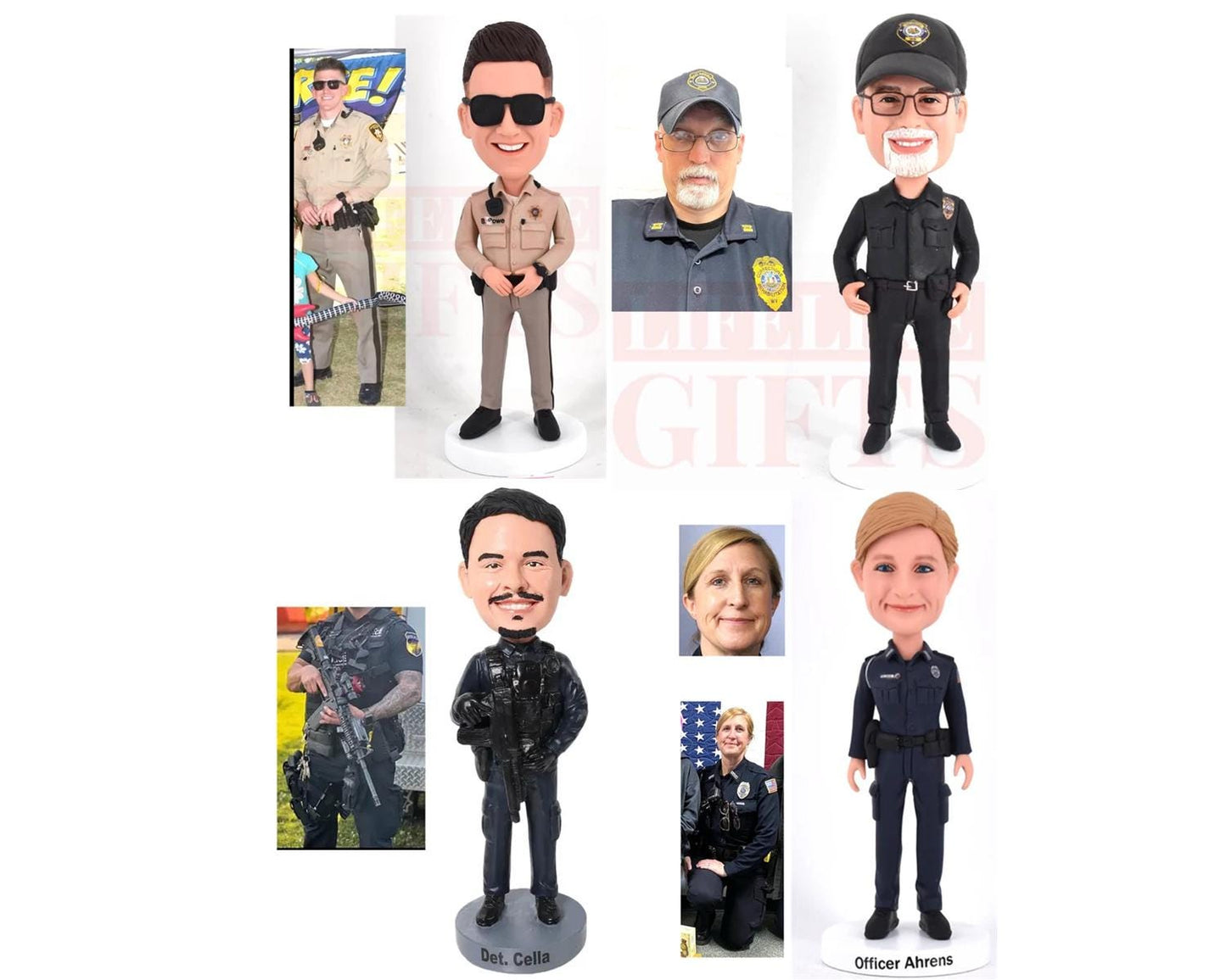 Custom Policeman Bobblehead: Personalized Police Officer Retirement Gift