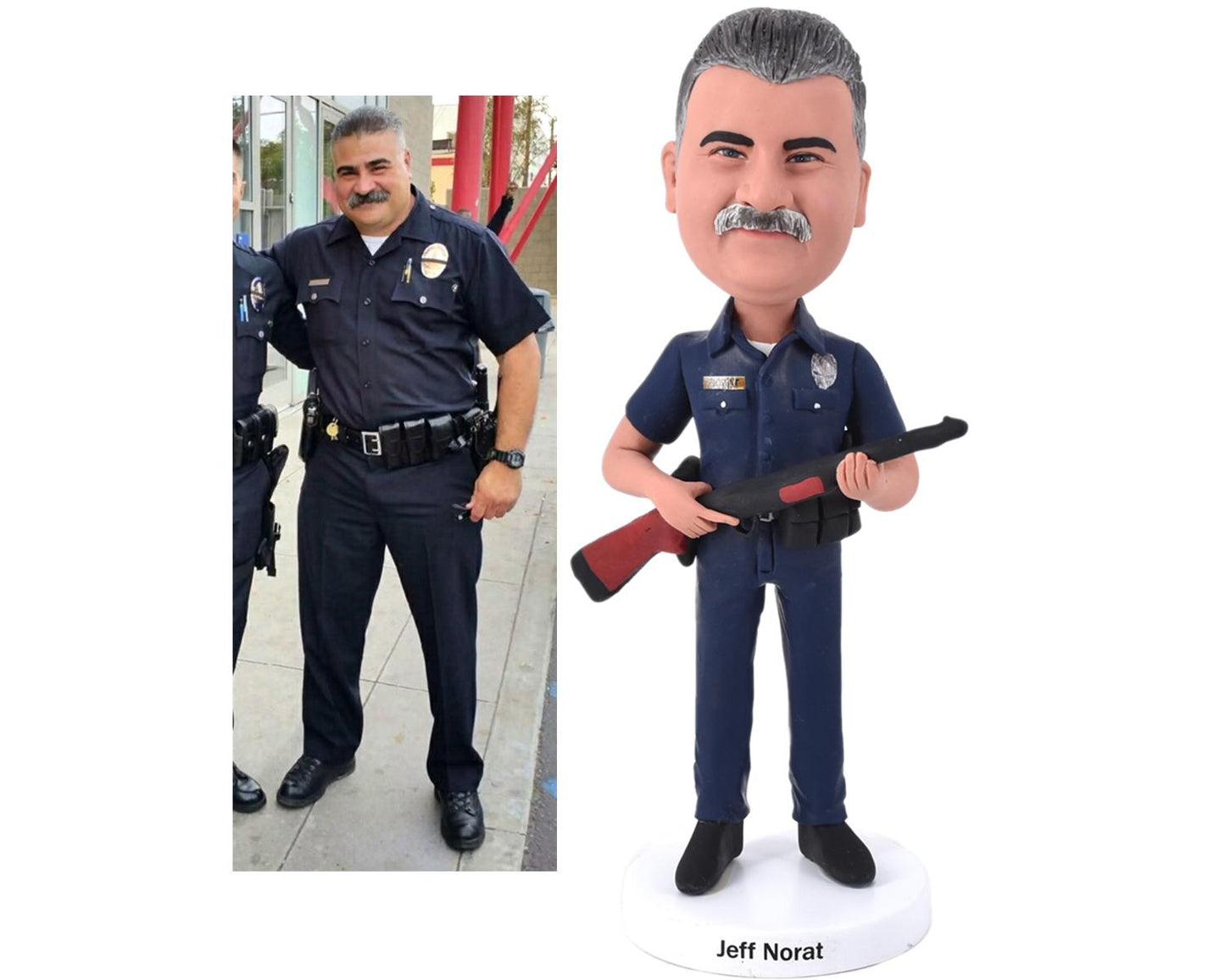 Custom Policeman Bobblehead: Personalized Police Officer Retirement Gift