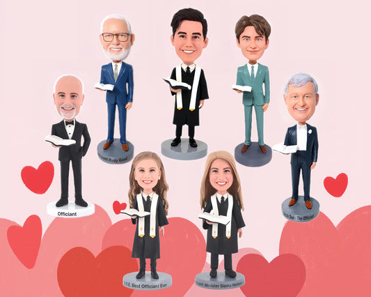 Custom Pastor Bobblehead: Unique Wedding Officiant Gift