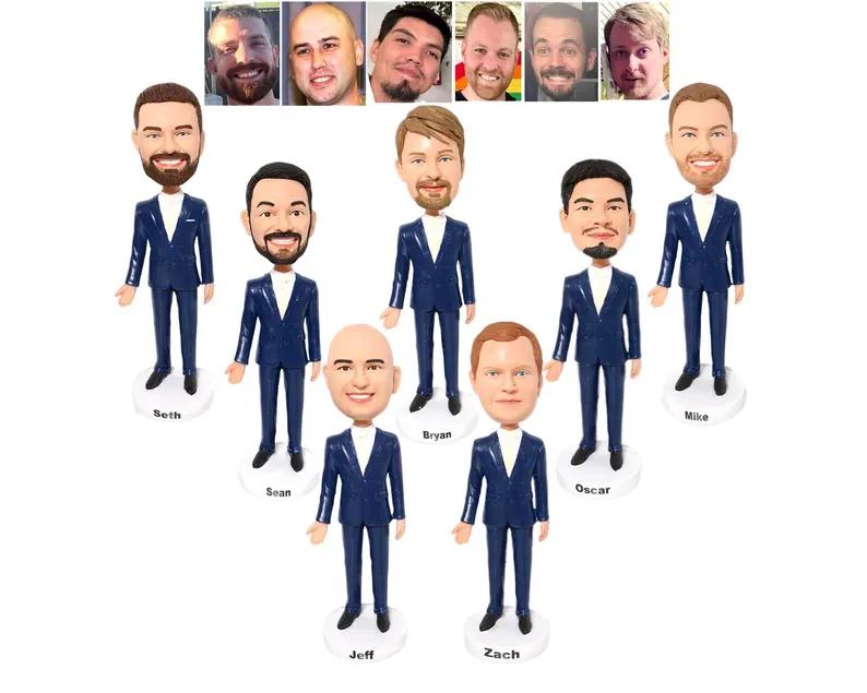 Custom Groomsmen Bobbleheads: Personalized Wedding Keepsake