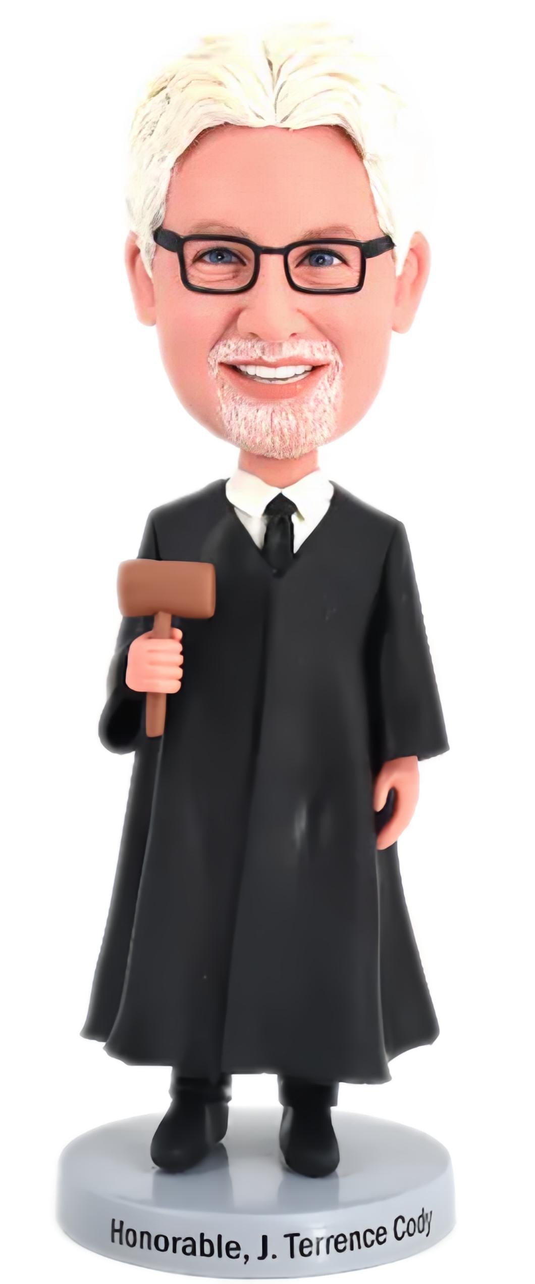 Custom Judge Bobblehead Doll: Personalized Retirement Gift