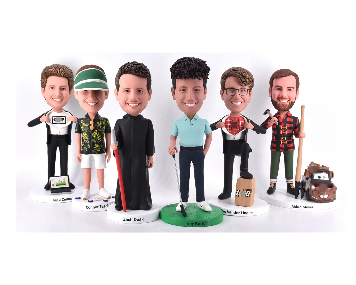 Custom Team Bobbleheads: Handmade Company party & wedding party Gifts