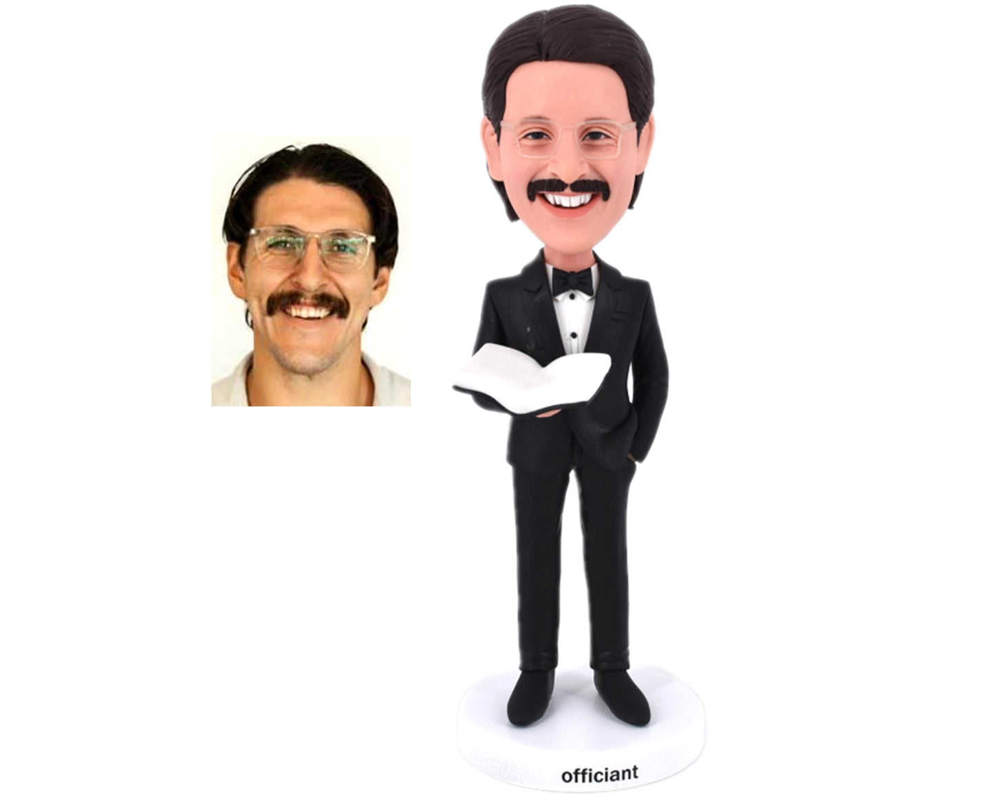 Personalized Pastor Bobblehead: Custom Wedding Officiant Gift