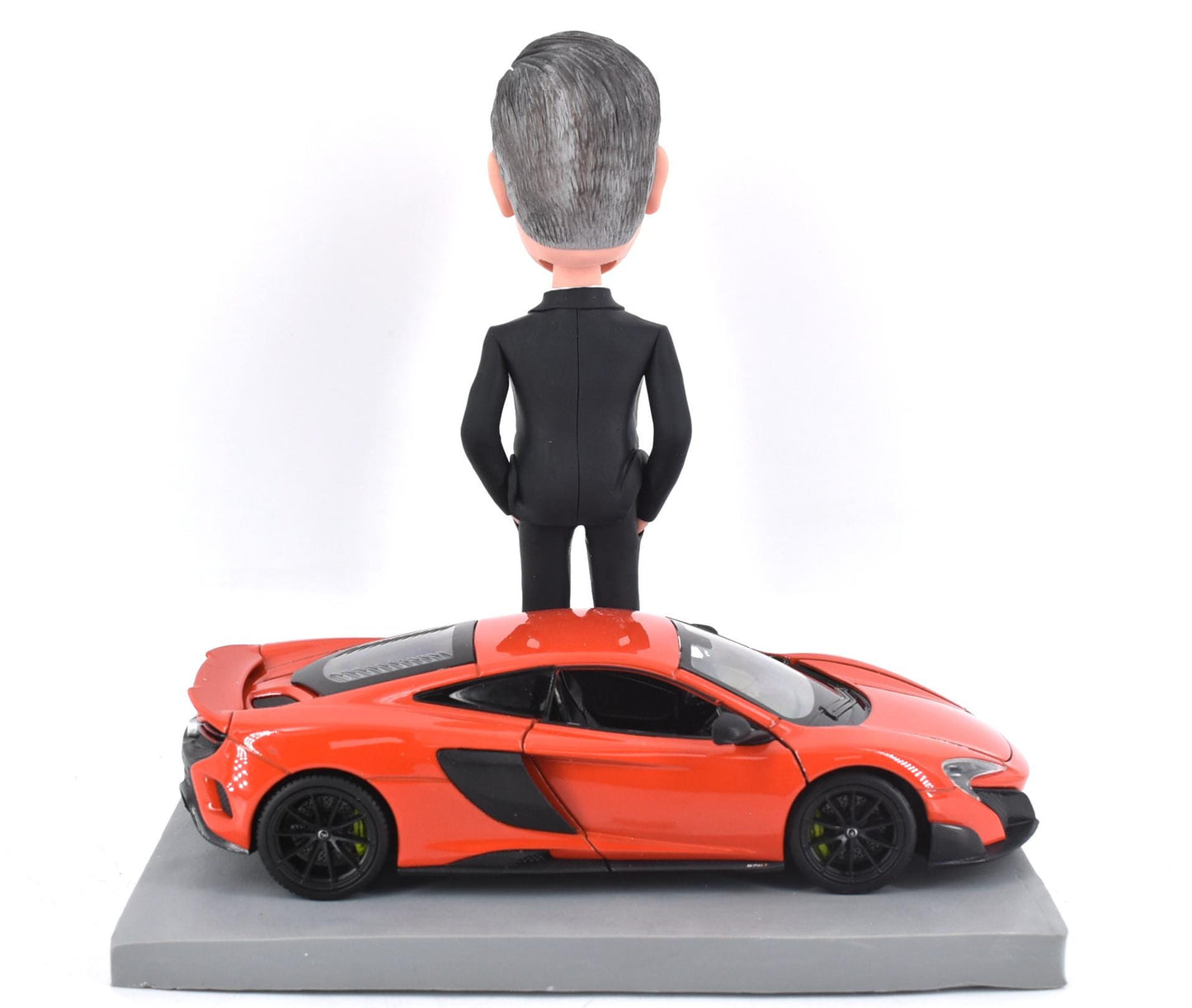 Custom Bobblehead with Hyper Car: Personalized Gift for boss