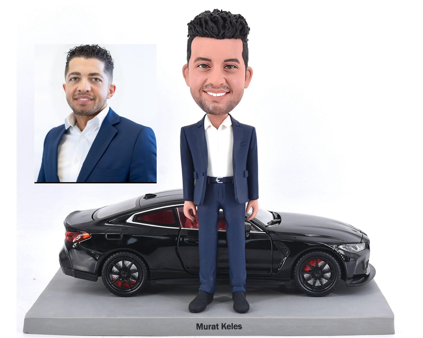 Custom Boss Bobblehead with luxury Car: Personalized birthday Gift