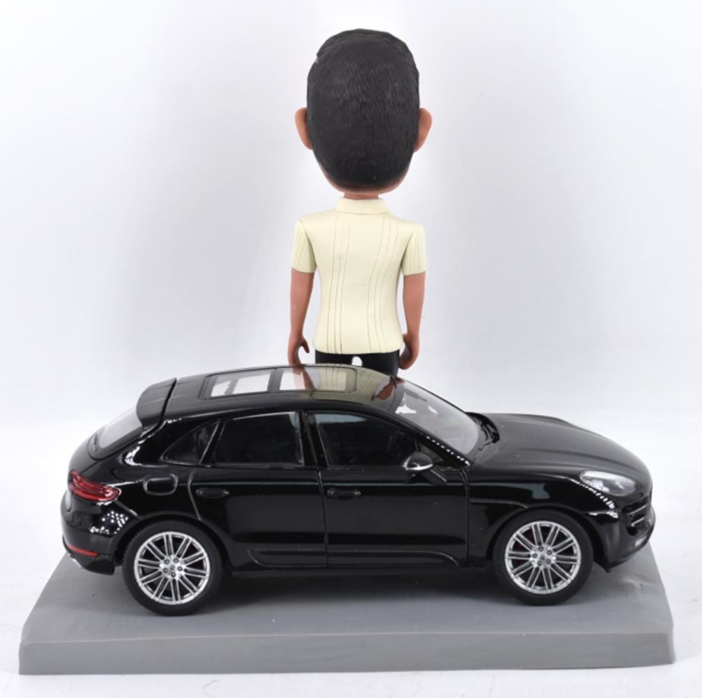 Custom Husband Bobblehead with Car - Personalized birthday Gift