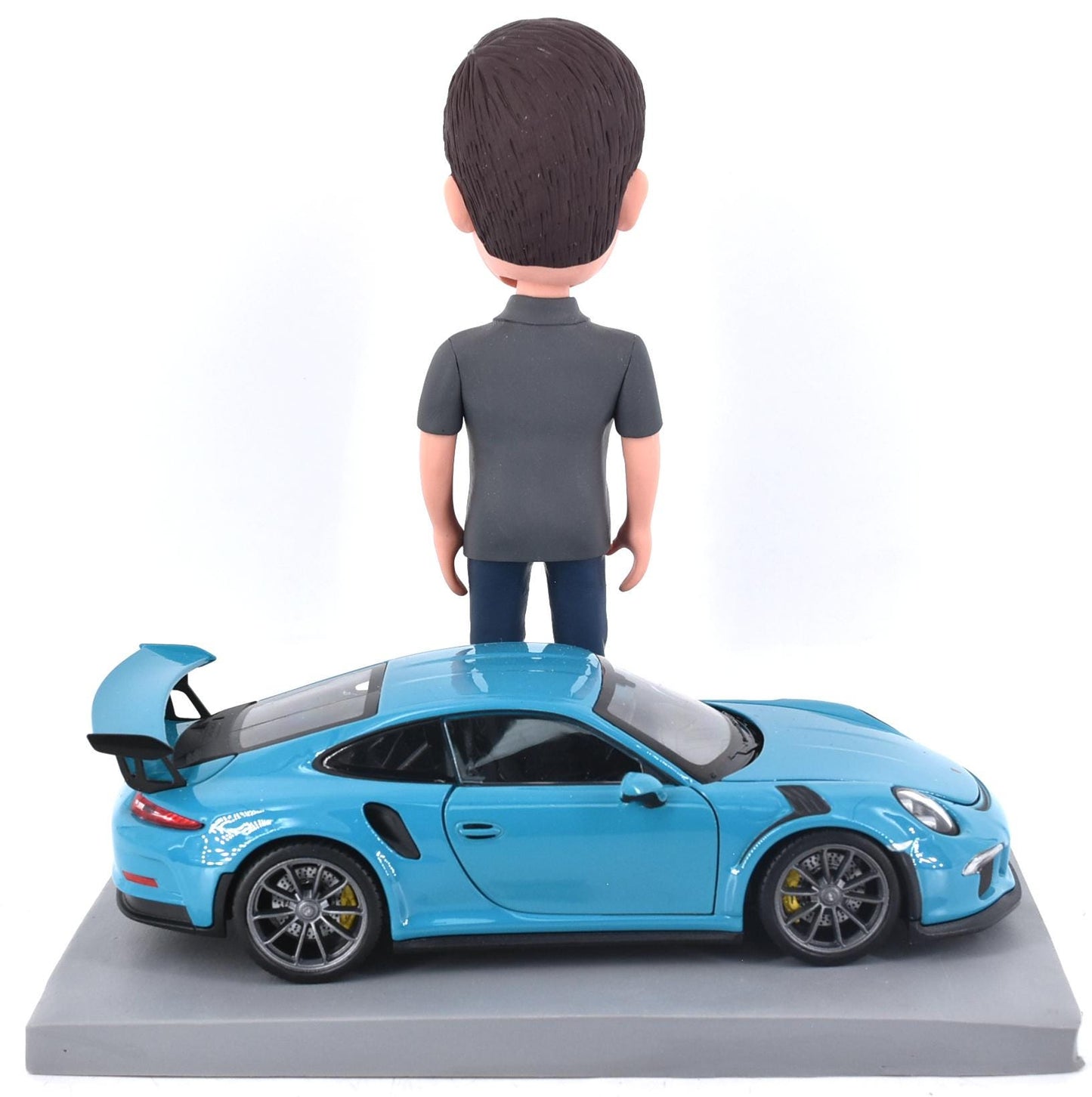 Custom Dad Bobblehead with Car Model: fun Gift for Car Fans