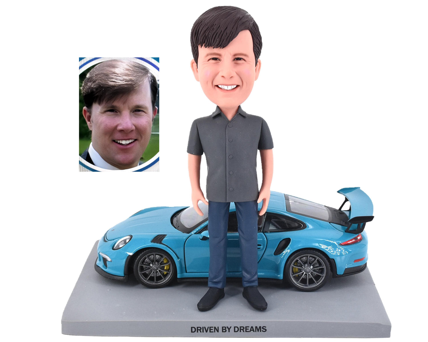 Custom Boss Bobblehead with luxury Car: Personalized birthday Gift