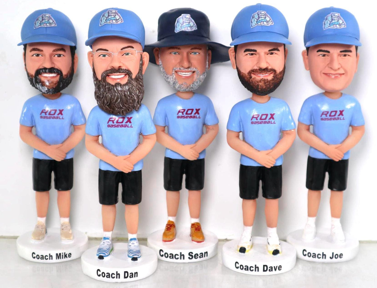 Personalized Coach Bobbleheads - Custom Baseball Team Gift