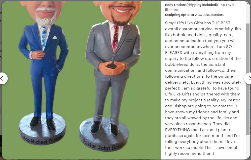 Custom Boss Bobblehead: Personalized Office Desk Gift, fully Handmade dolls from picture