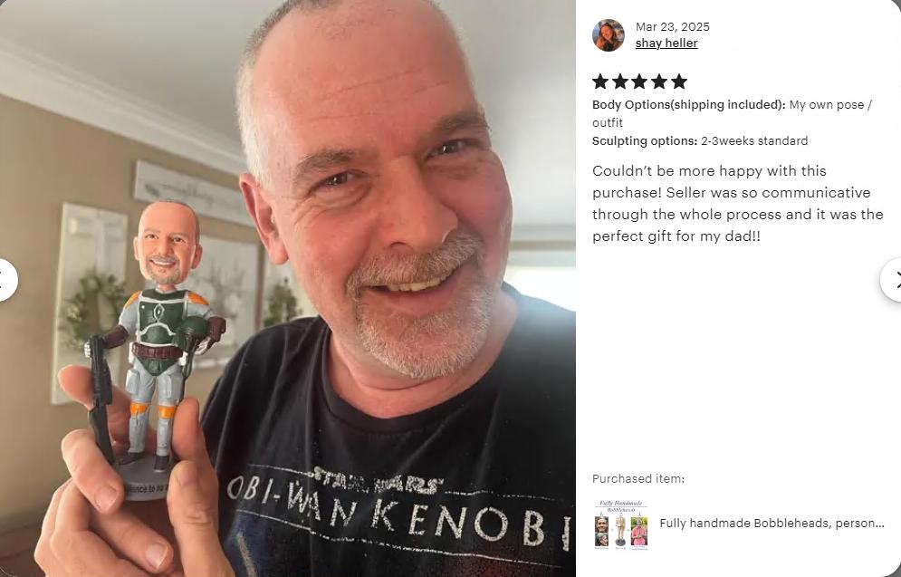 Custom Boss Bobblehead: Personalized Office Desk Gift, fully Handmade dolls from picture