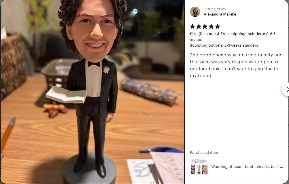 Custom Boss Bobblehead: Personalized Office Desk Gift, fully Handmade dolls from picture