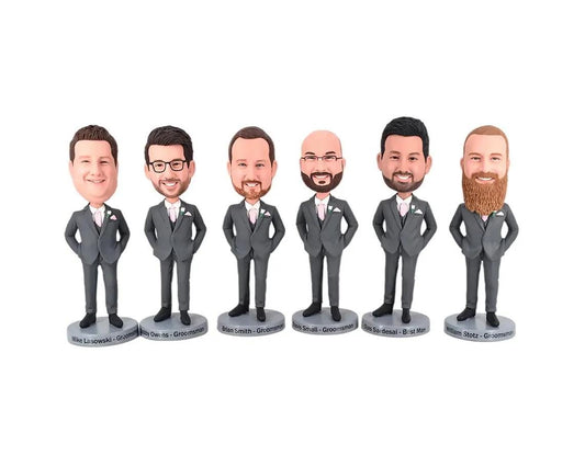 Custom Groomsmen Bobbleheads: Personalized Wedding Party Gifts