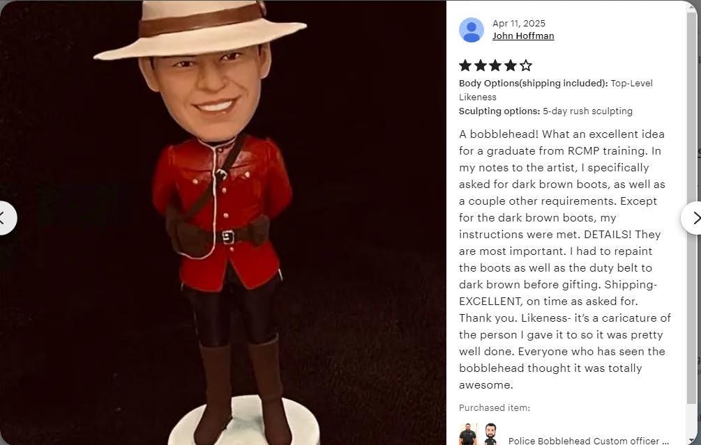 Custom Graduation Bobblehead: Personalized Senior Gift, Cap & Gown Figurine