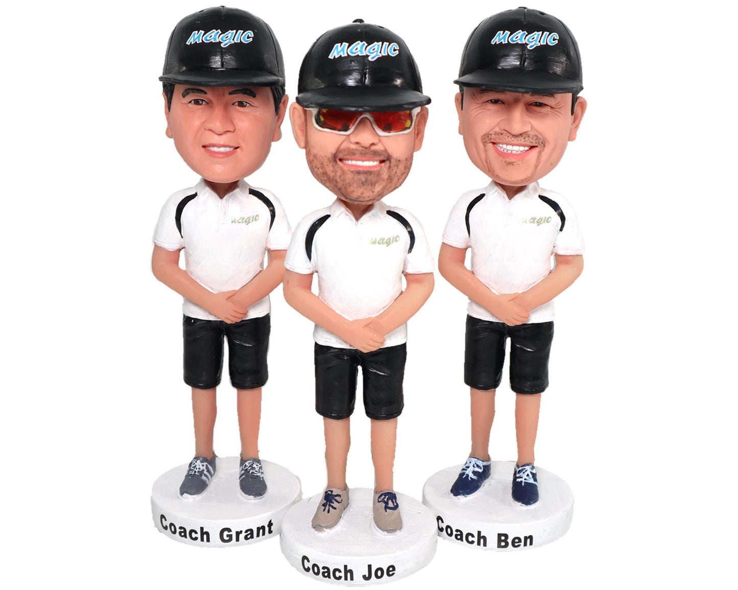 Custom Coach bobbleheads, personalized gift for baseball coaches, gifts for basketball coaches, bobbleheads for summer camp coaches crew