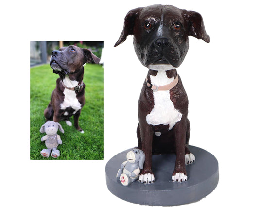 Custom Pet Bobblehead: Handmade Dog/Cat Memorial Keepsake