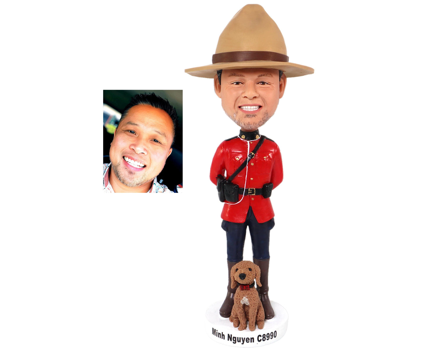 Custom RCMP Bobblehead, Personalized officer gifts