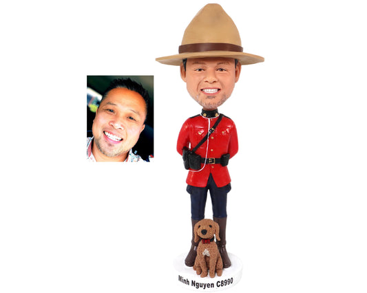 Custom RCMP Bobblehead, Personalized officer gifts