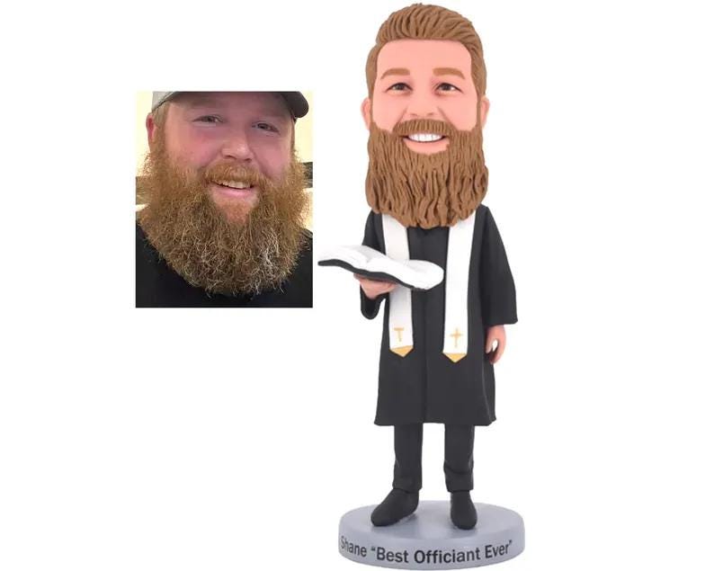 Custom Wedding Officiant Bobblehead: Personalized Thank You Gift