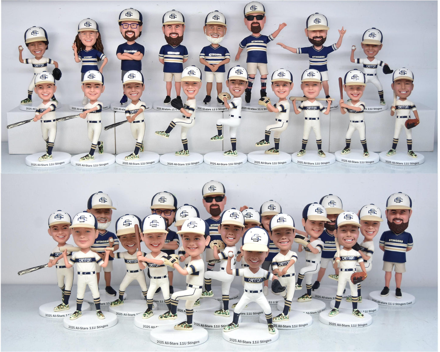 Baseball coach bobblehead dolls, Custom bobble head figurines, personalized gift ideas for coaches