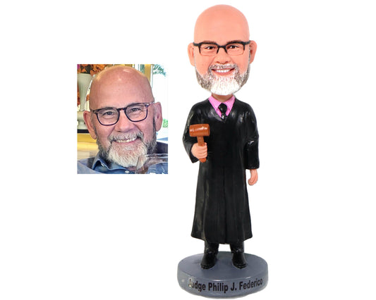 Custom Judge Bobblehead Doll: Personalized Retirement Gift