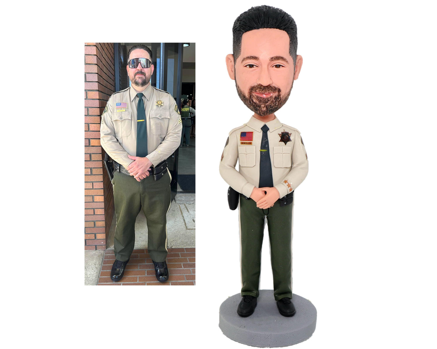 Custom Policeman Bobblehead: Personalized Police Officer promotion Gift
