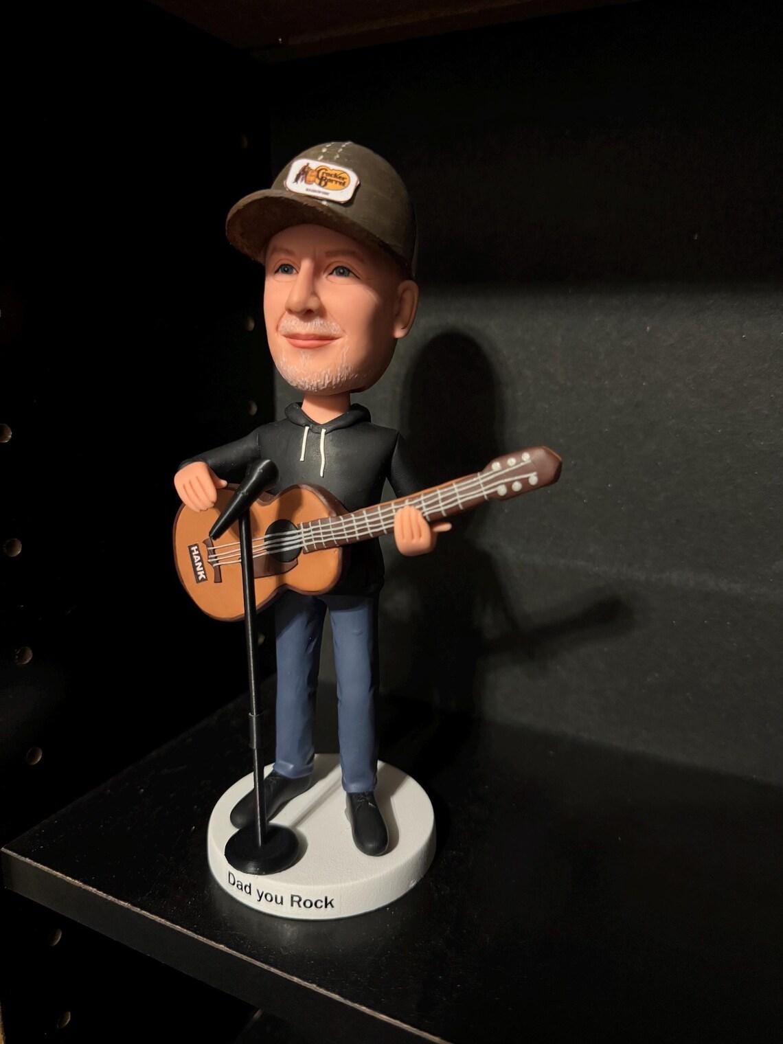 Custom Guitar Singer Bobblehead: Personalized Musician Figurine