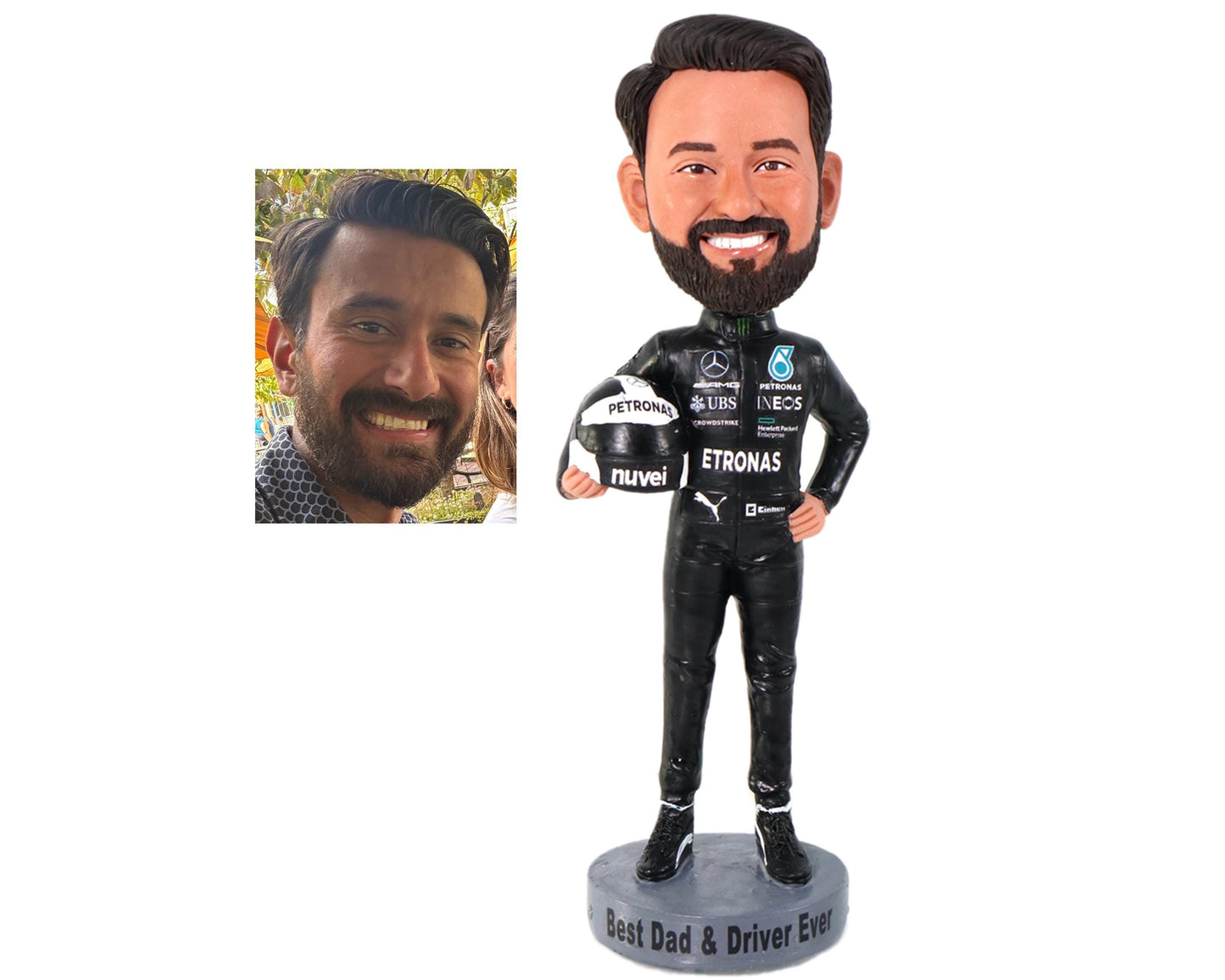 Custom Racer Bobblehead: Personalized F1 Driver Gift