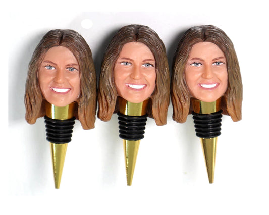 Custom Face Wine Stoppers, Personalized resin Bottle Stopper, Christmas gift wine accessories