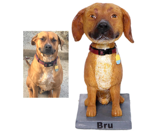 Custom Pet Bobblehead, Personalized Dog Figurine, Pet Memorial