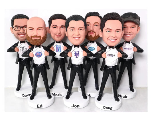Custom Groomsmen Bobbleheads: Personalized Wedding Keepsake