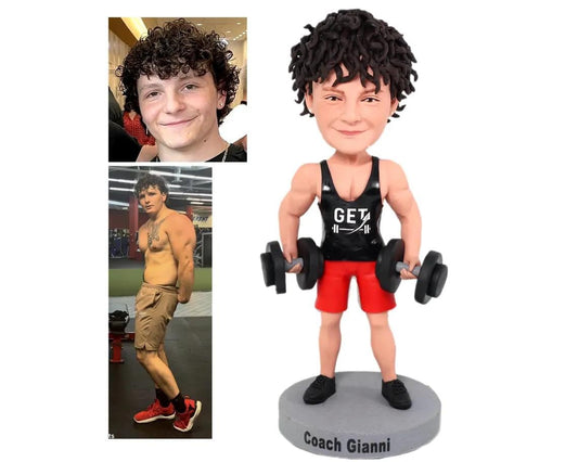 Custom Crossfit Coach Bobblehead: Personalized Athlete Gift