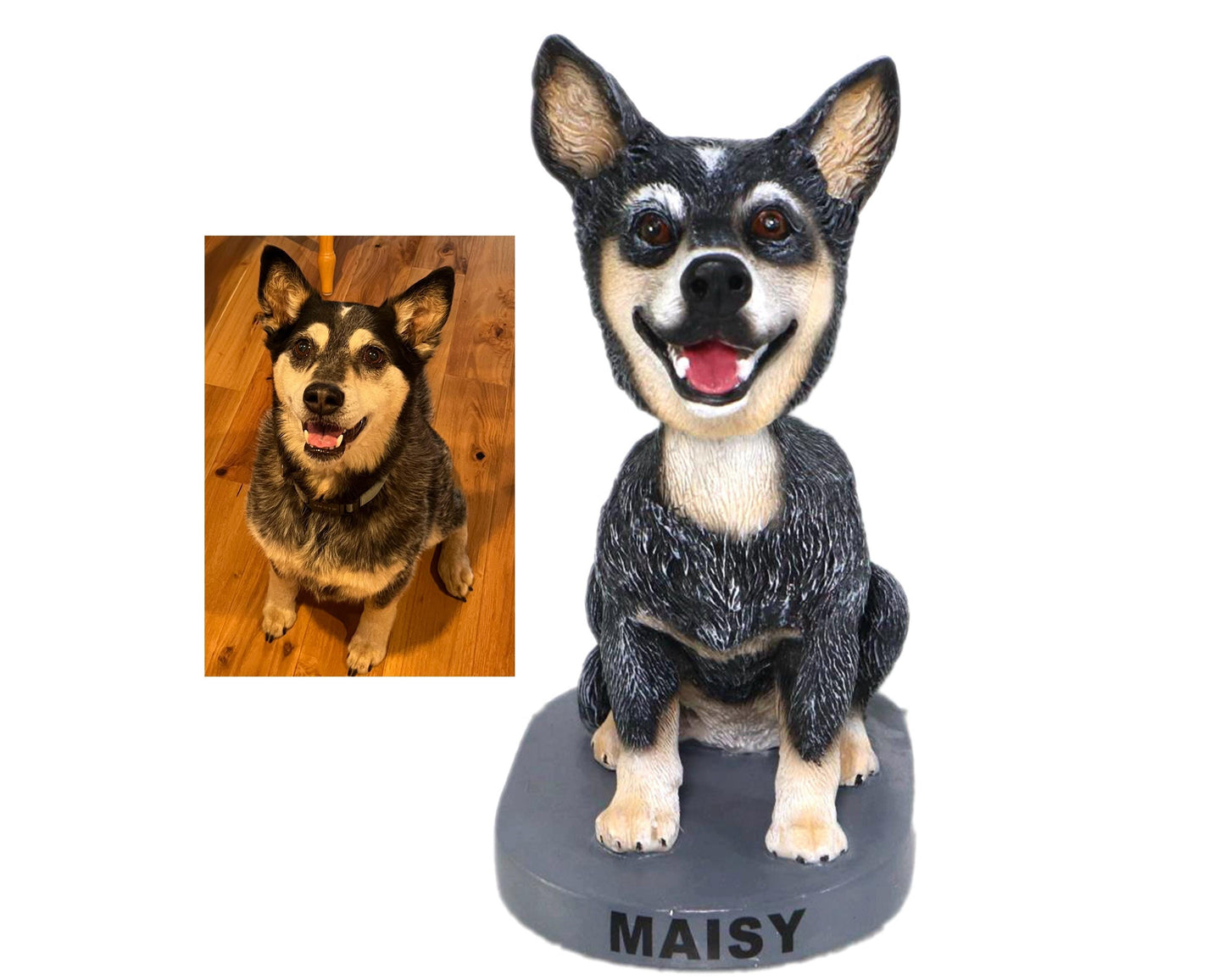 Dog Custom Bobblehead, Personalized Pet Memorial Gift, handmade dog bobble head doll keep-sake, dog birthday present