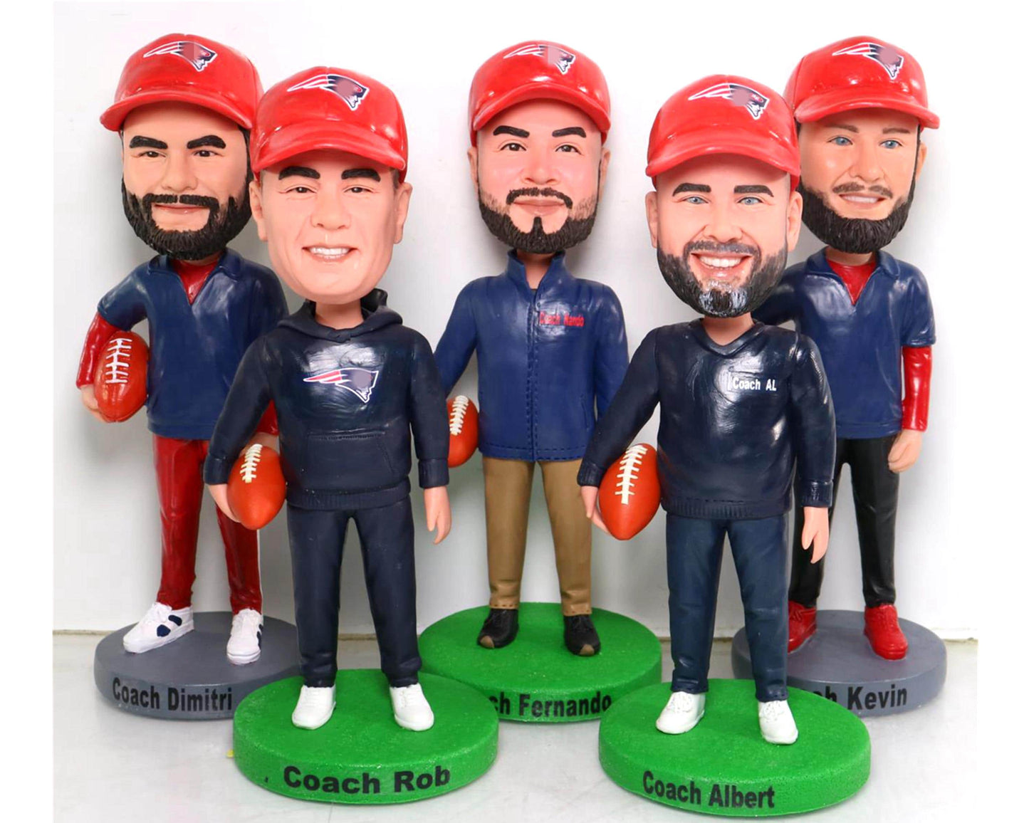 Coach Custom Bobbleheads, personalized sports bobblehead dolls, thank-you gift for coaches, football team bobbleheads