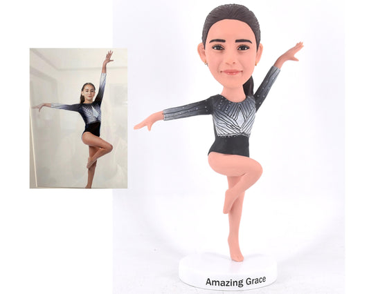 Custom Bobblehead Ballet Dancer, personalized figurine of performance, graduation gift for her, birthday present for kids