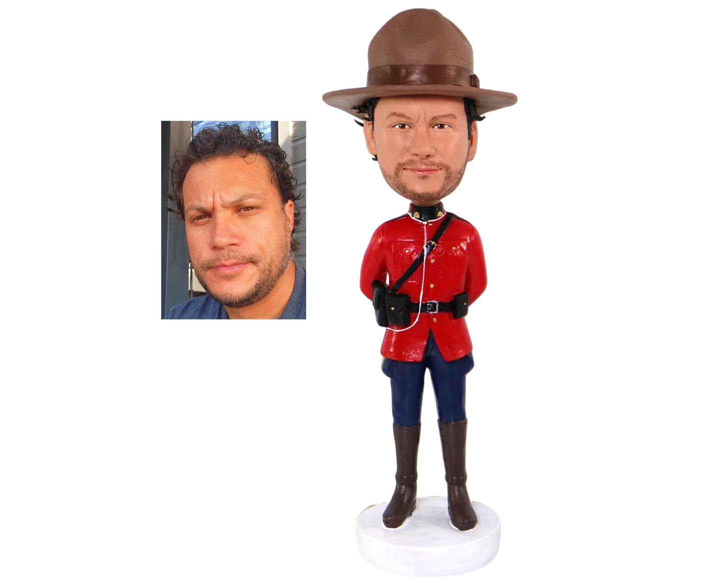 RCMP custom bobblehead, Constable officer retirement gift, custom Canadian police bobblehead, Royal Canadian mounted police cutom bobblehead