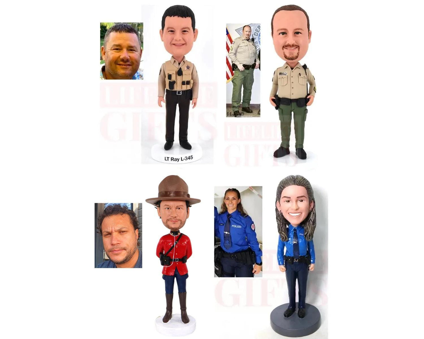 Custom Bobblehead from picture: Unique Retirement Gift, police graduatin, promotion gift for officer, birthday gift for sherrif