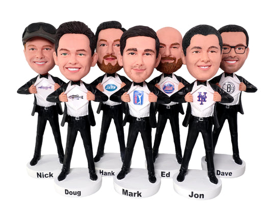 Custom Groomsmen Bobbleheads, Personalized Wedding Party Gift for grooms men, thank-you gift for best man, unique wedding keep-sake