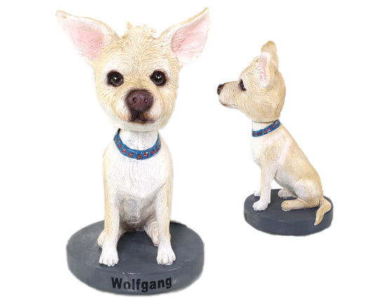 Dog Custom Bobblehead, Personalized Pet Memorial Gift, handmade dog bobble head doll keep-sake, dog birthday present